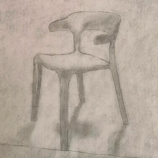 Negative Space Drawing of a chair