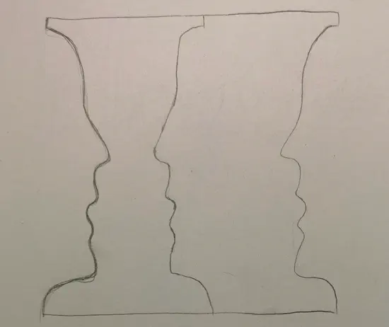 Vase/Faces: An exercise for the double brain